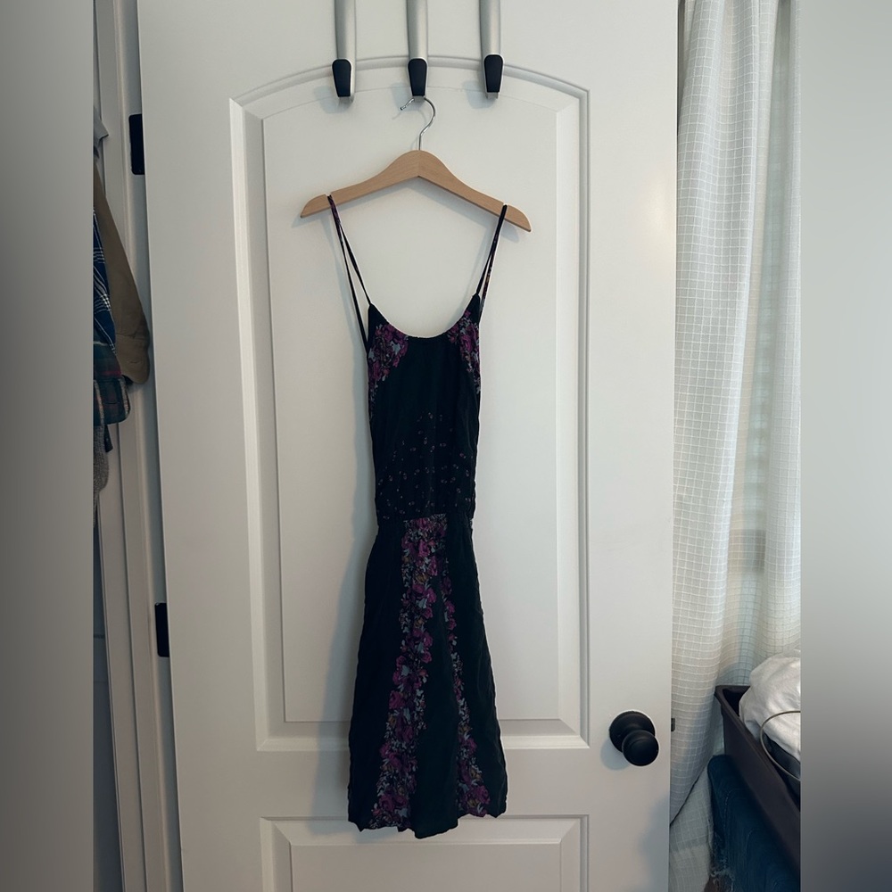 Black and Purple Floral Free People Dress in Small